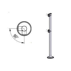 OXGARD ВЗР 1996.03 Стойка ограждения L-образная (двусторонняя)