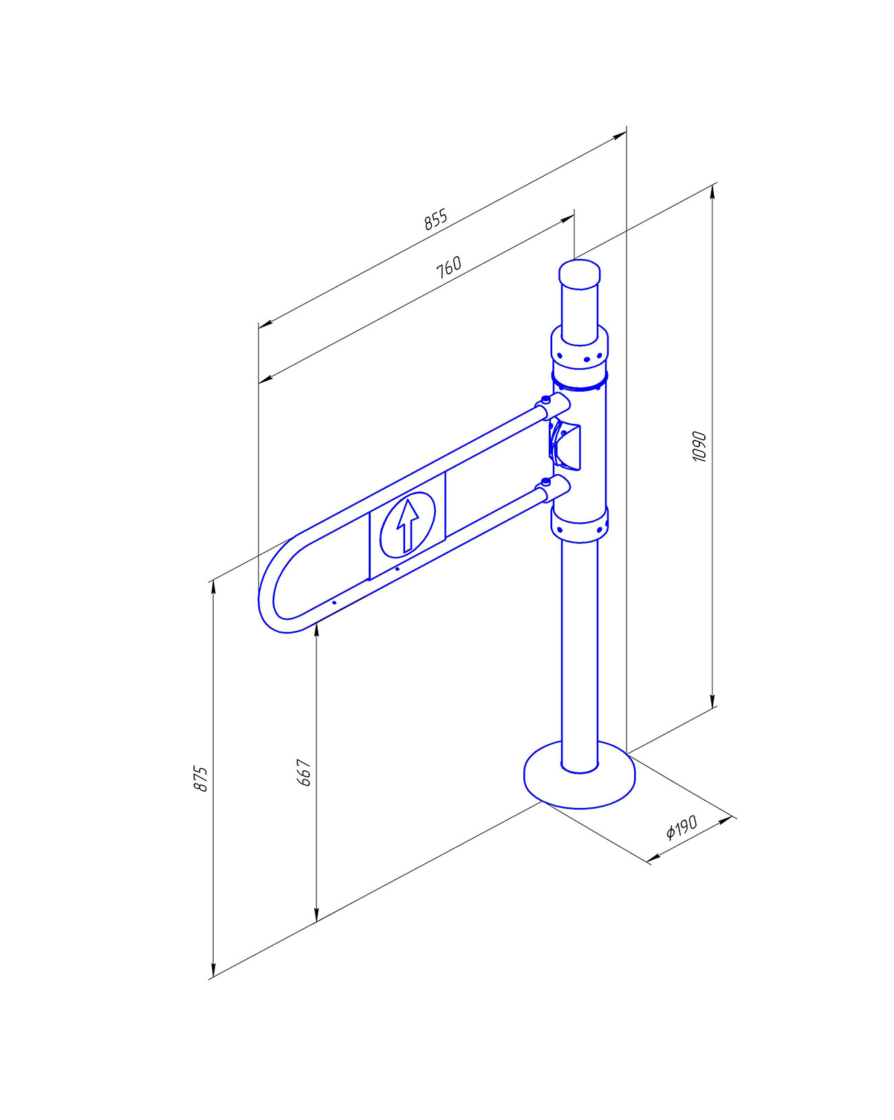 Ростов-Дон К10 ХРОМ Калитка (без дуги)