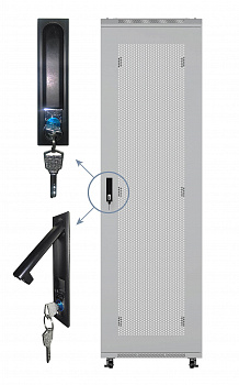 Netko Дверь для шкафа серии Expert 22U Ширина 600, металлическая с перфорацией, серая