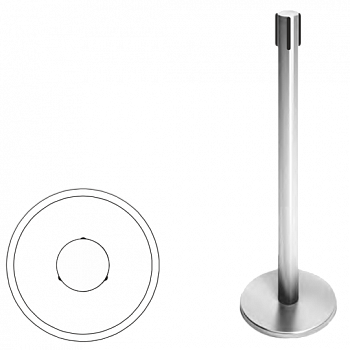 OXGARD ВЗР 2387.03 (5 метров черный с тормозом) Стойка ограждения передвижная с ремнем 