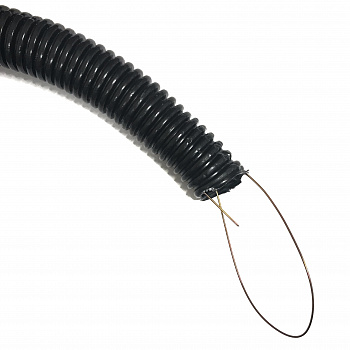 Netko Труба гофрированная, ПНД, легкая, с зондом, d50 мм, черная, 30м "С"