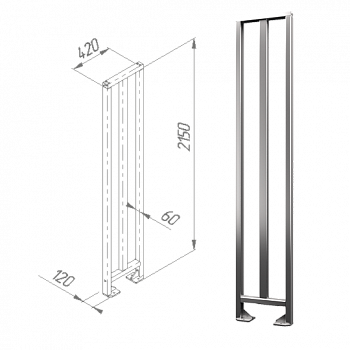 OXGARD ВЗР 2443.01-04 420-Н Ограждение полноростовое 
