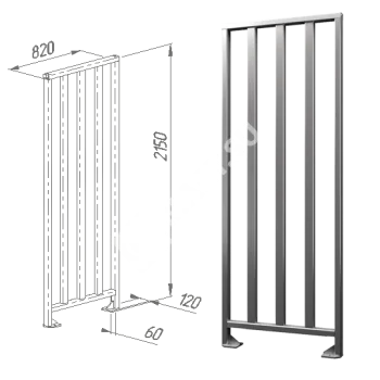 OXGARD ВЗР 2443.01 820-Н Ограждение полноростовое 