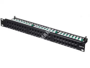 Netko Патч-панель UTP, 19", 48 портов RJ45, cat.6, 1U, Krone Type, "L"