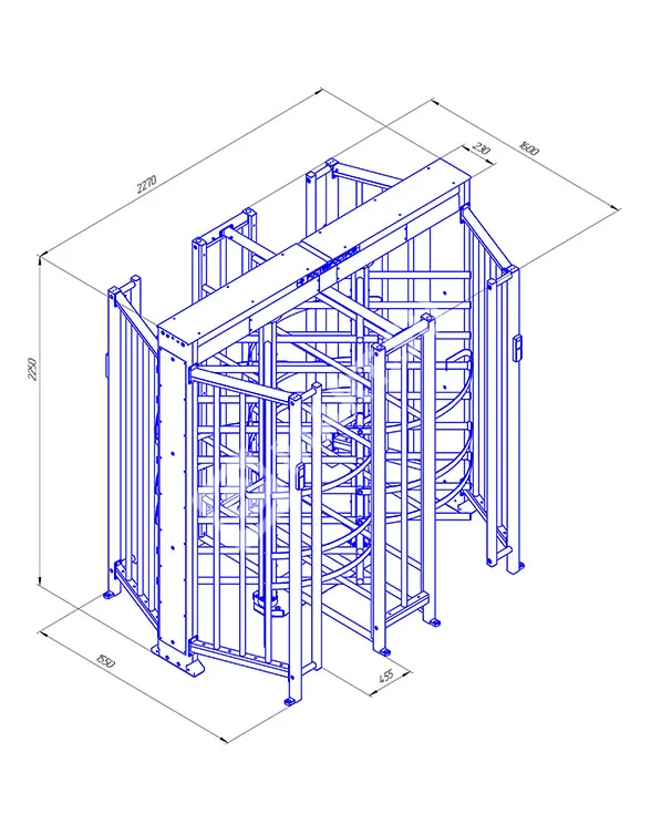 Ростов-Дон ПР2Ш/4М2-У Полноростовой роторный турникет