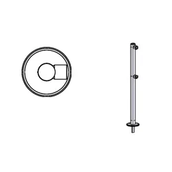 OXGARD ВЗР 1996P01 Стойка ограждения (съемная с гнездом)